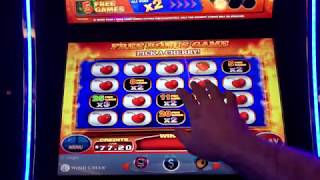 Cherries On Fire Slot Machine WIN - MAX BET - BONUS $6 - WINDCREEK WETUMPKA SLOTS