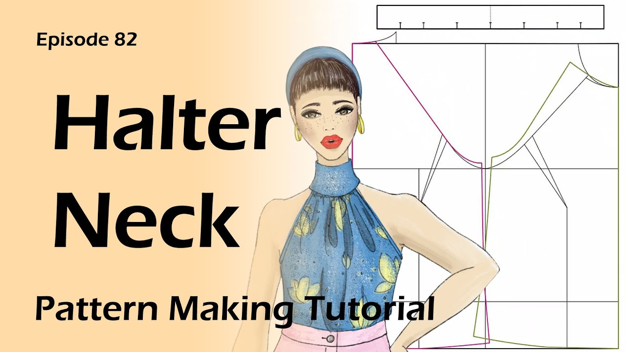 How To Draft Halter Neck Blouse [Pattern Making Tutorial] 