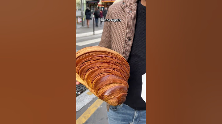 I tried the biggest #croissant in Paris!