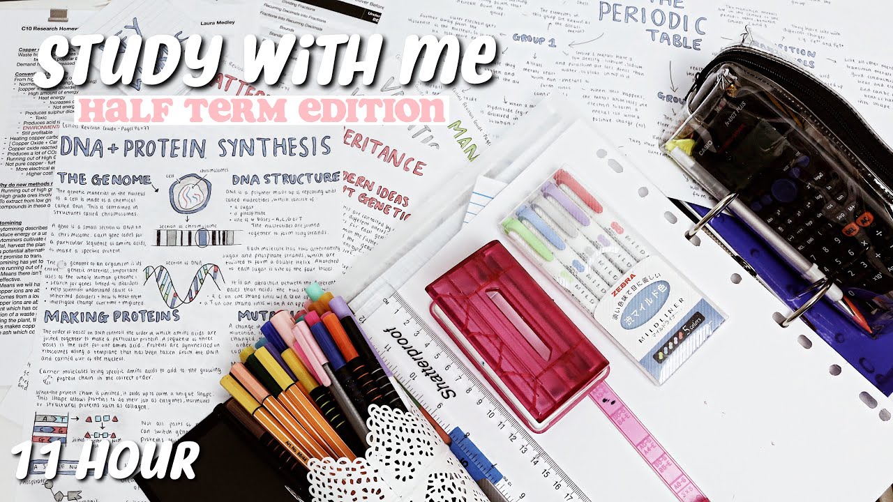 11 Hour Study With Me - Half Term Edition