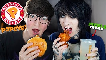Trying Popeyes New Pickle Menu!