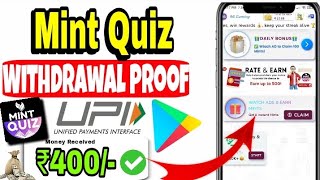 Mint Quiz App Withdrawal Proof 🤯💯 Mint Quiz App Real Or Fake 💥💰 New Online Earning App Today screenshot 4