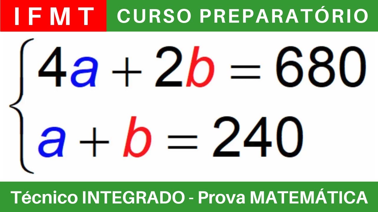 IFMT Curso Preparatório 23/24 🎯 Prova #IFMT 2023 MATEMÁTICA