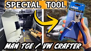 The SECRET to Removing a MAN TGE / VW Crafter Headliner (Special Tool Makes It Easy!)