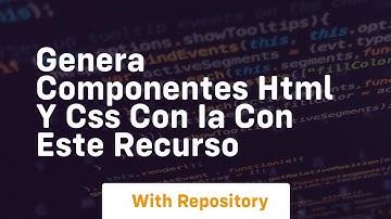 Genera componentes html y css con ia con este recurso