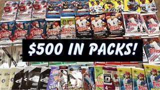 HUGE 1/1 SUPERFRACTOR ROOKIE CARD AUTO!  $500 RANDOM BASEBALL CARD PACK OPENING!