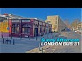 Sunny afternoon bus ride through west londons streets  bus route 31  shepherds bush to camden 