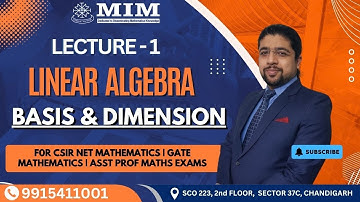 L1- Basis & Dimensions Made Easy | Lecture 1 | CSIR NET, GATE & Assistant Professor Maths Exams
