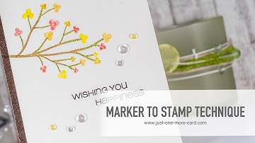 Watercolor Markers To Stamp Technique