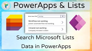 powerapps search box to query microsoft lists data