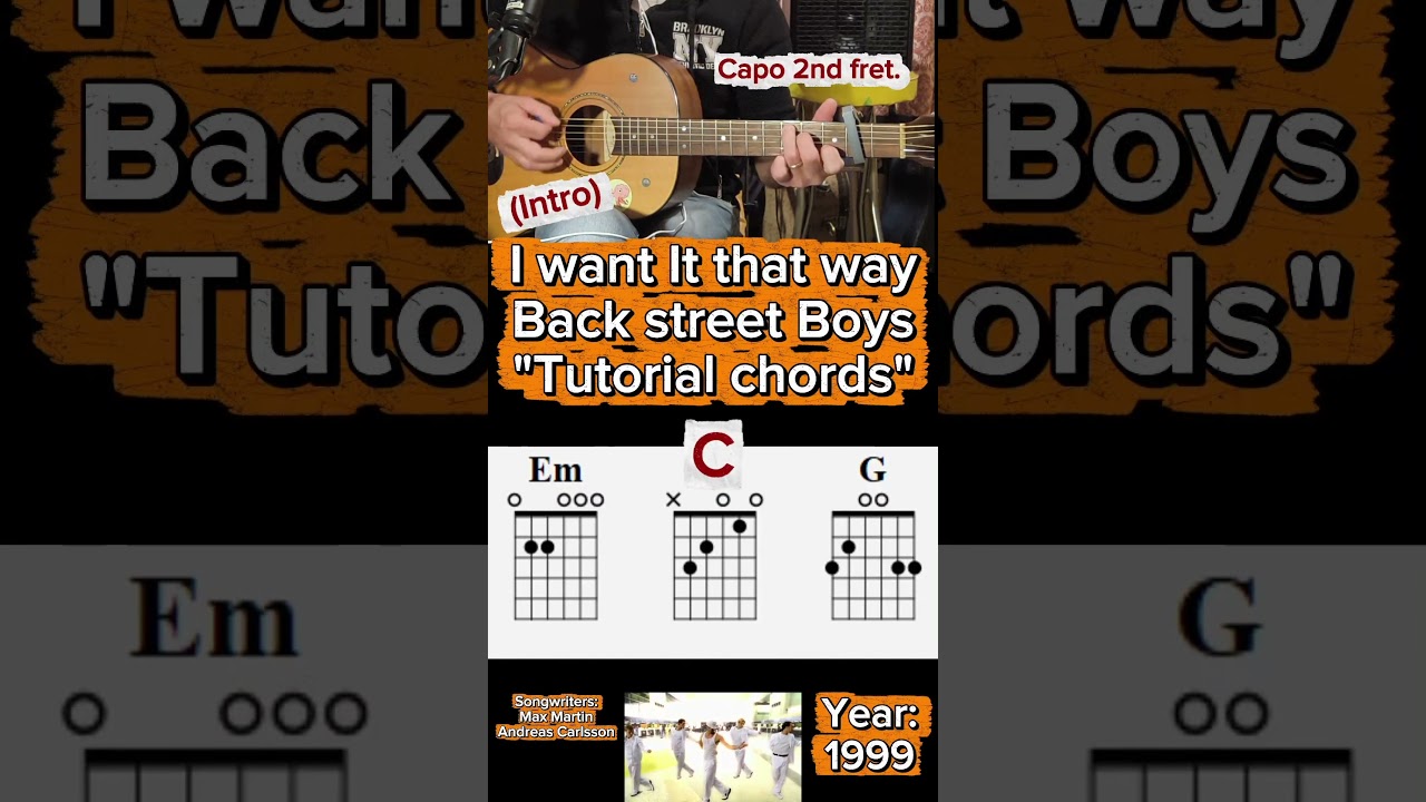 Guarda I want It that way (Backstreet Boys) TUTORIAL 🎸 (Intro) #guitartutorial #tutorialchitarra su YouTube Guarda I want It that way (Backstreet Boys) TUTORIAL 🎸 (Intro) #guitartutorial #tutorialchitarra su YouTube