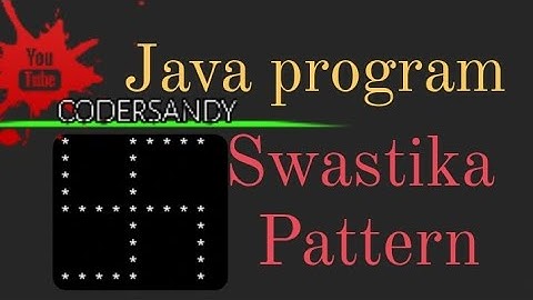 Java Program To Print Swastika Star Pattern Program l #Swastika#swastik #codersandy#viralvideo#star