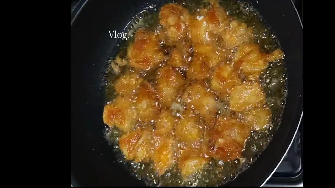 바쁜일상 (feat.치킨)#브이로그 #치킨튀기기 #쥬스만들기