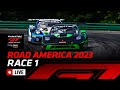 Live  race 1  road america  fanatec gt world challenge america powered by aws 2023