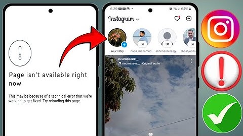 Cara memperbaiki halaman Instagram saat ini tidak tersedia (2025)