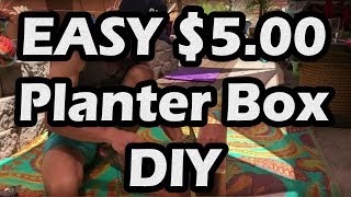Easy Planter Box DIY - Make Your Own Planter Box - Great Housewarming Idea Summer Gifts Build a Planter Box for your garden in minutes with a simple Fence Board from Home Depot. I show you how to cut the wood and