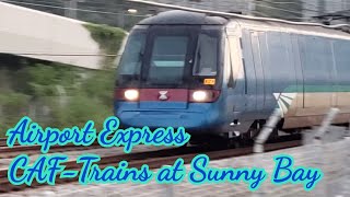 港鐵 機場快綫 CAF-Train E106/K406 及 E108/K408  駛經欣澳站機場快綫路軌（通過）