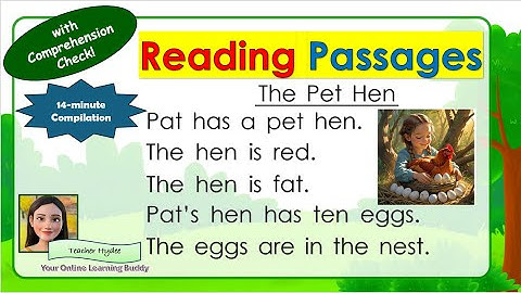 Reading Passages // Practice Reading English // Kinder,  Grade 1, Grade 2, Grade 3