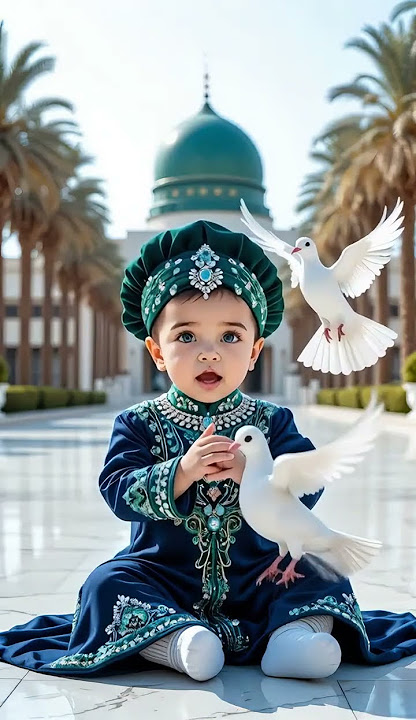 New Born Baby Reciting Allah Hu Allah Hu Zikr 🕌☪️❤ Babies Quran #cute#islamic#baby#naat#cat#dove#ai