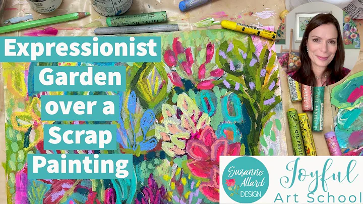 Expressionist Garden over a Scrap Painting