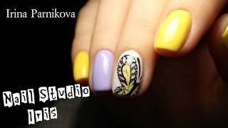 Дизайн бабочки на ногтях . Маникюр гель лаком . Дизайн бабочки на ногтях . Маникюр гель лаком .
