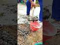 Traditional Manual Concrete Mixing on the Roadside | Simple Tools, Real Productivity