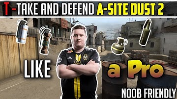 Execute and Defend A-site Dust 2 like a Pro (CSGO)