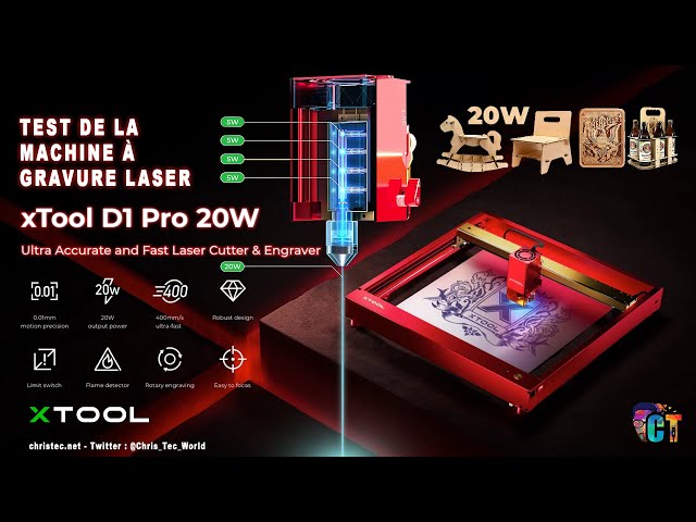 Test Xtool D1 PRO 20 watts, la gravure et découpe laser premium