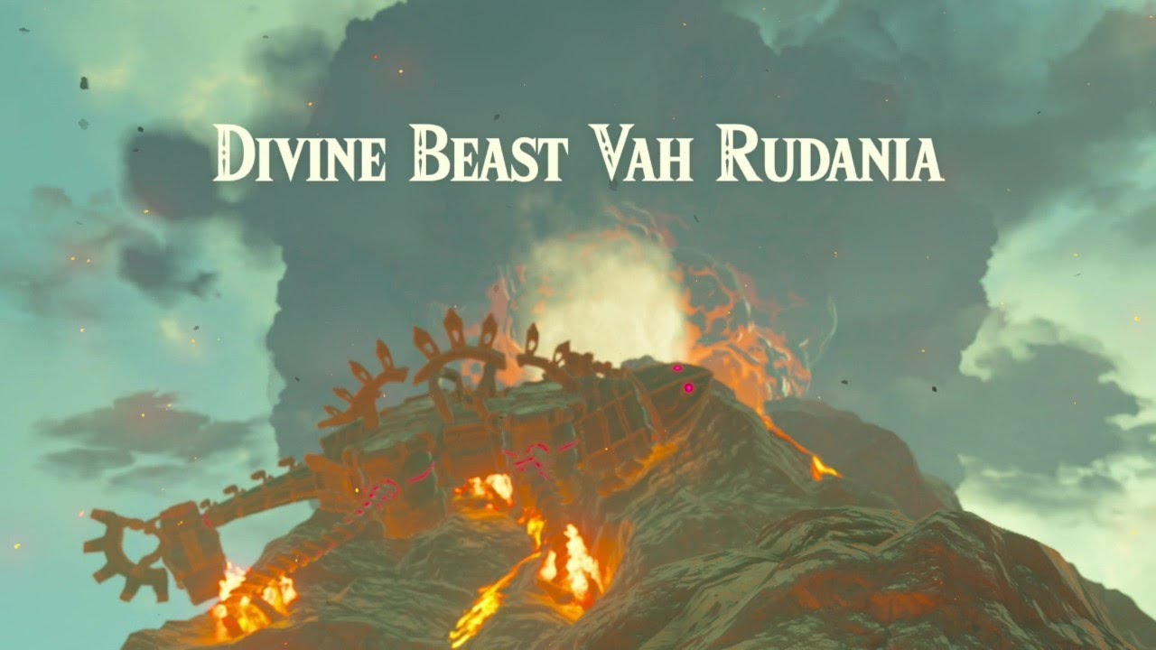 神獣ヴァ・ルーダニア【四神獣とハイラル城】BotW Divine Beast Vah Rudania 4 beasts and