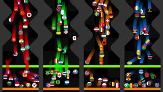 Continental Showdown 128 Countries Team Marble Race In Algodoo Mix And Separate