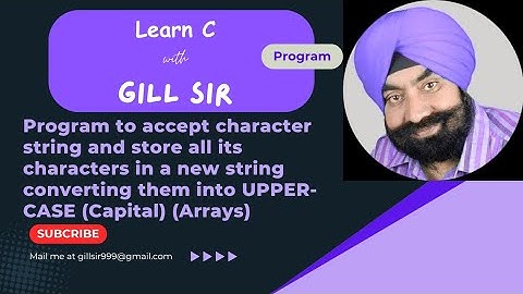 Program to accept character string and convert into UPPER-CASE (Capital) (Arrays) 13