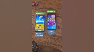 Samsung Galaxy S10 vs iPhone 13 boot up #shorts #pixelos #samsungvsiphone PixelOS Android 14 vs #ios