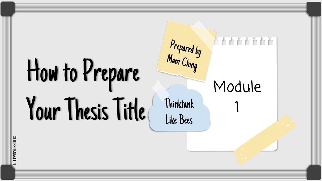 prepare your thesis usyd