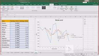 Proyecciones de ventas con Excel  {Promedio Móvil, Pronóstico lineal, Tendencial} screenshot 3