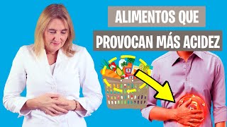 NO COMAS estos ALIMENTOS si TIENES ACIDEZ | Acidez estomacal y alimentos | Nutrición clínica