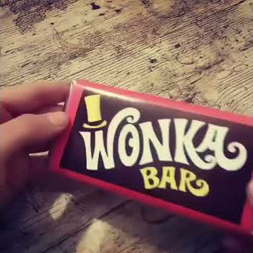 Wonka Bar Prop with Golden Ticket 70s