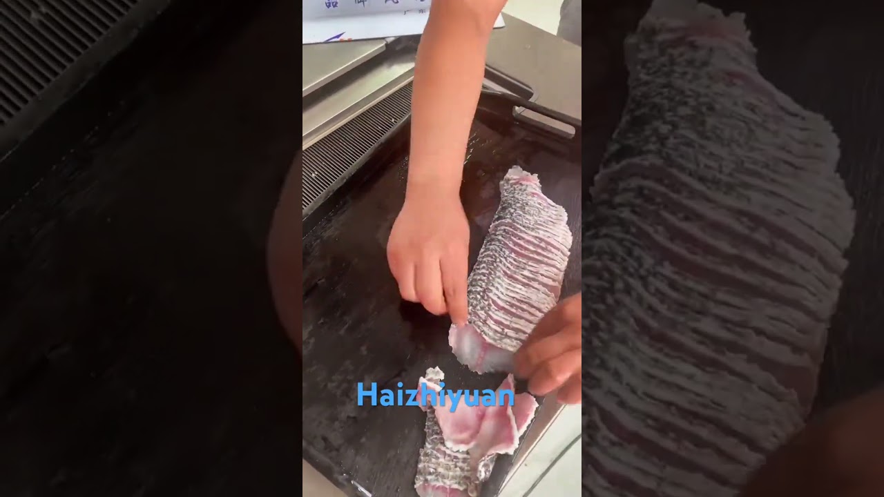 Fish fillet cutting machine 