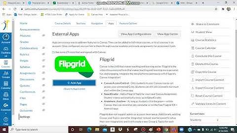 HOW TO LINK FLIPGRID TO GRADE BOOK ON CANVAS | Add Flipgrid as an external tool on Canvas course