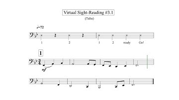 Virtual Sight Reading Level 3.1 (Tuba)