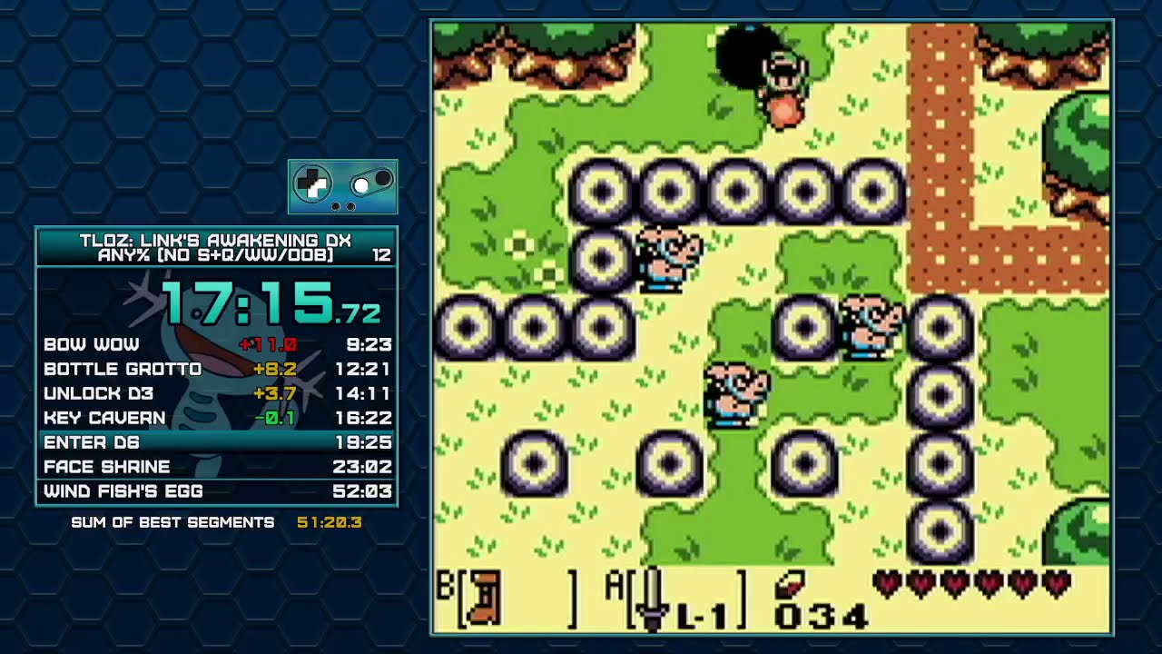 100% in 01:16:39 by TGH - The Legend of Zelda: Link's Awakening DX -  Speedrun