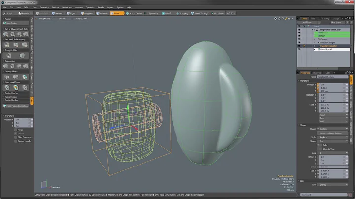 MODO 10.2 Mesh Fusion -- Making a Compound Object