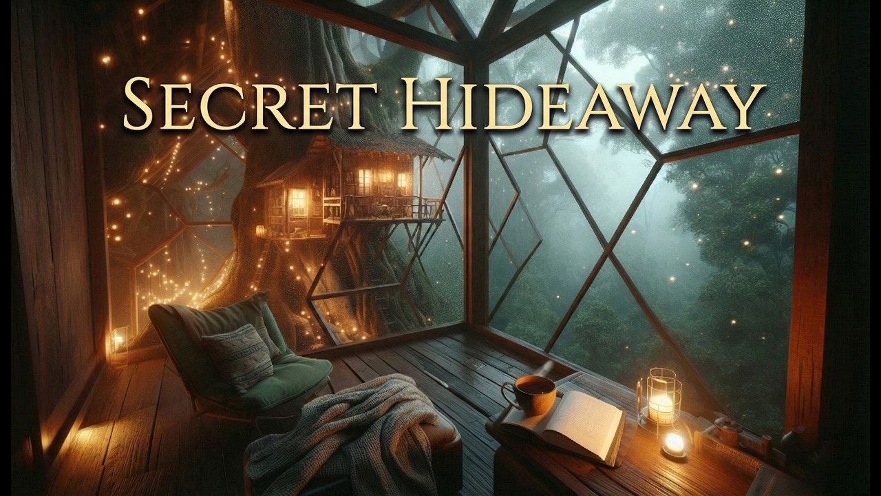 Night in a Treehouse | Relaxing Rain & Jazz Ambience