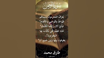 The Holy Quran Ar Rahman Al Sheikh Tareq Mohammad قران كريم الشيخ طارق محمد سورة الرحمن
