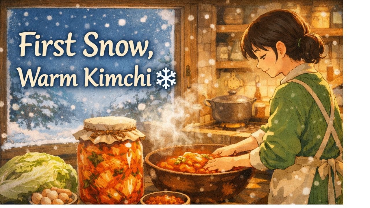 В первый снежный день ❄️ | Приготовление кимчи | Медленная жизнь в стиле Ghibli | Видео Ghibli