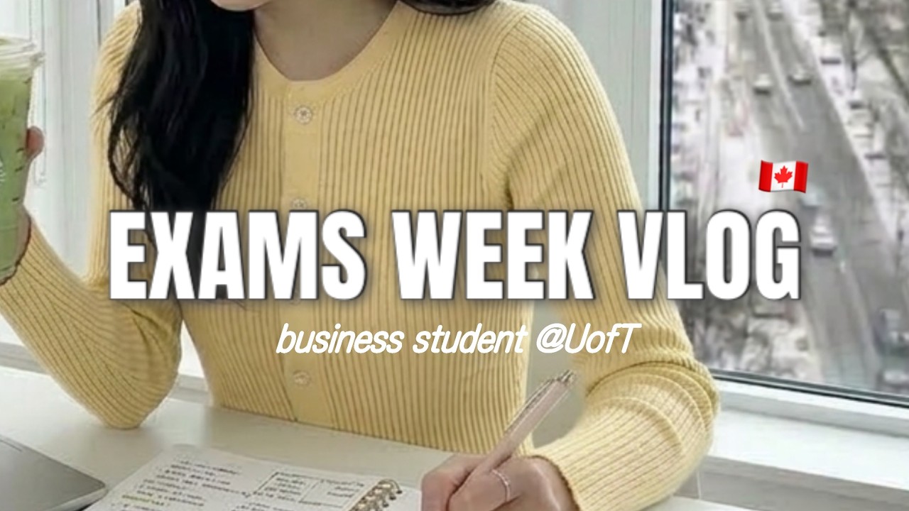 (SUB) 🇨🇦 캐나다 경영학과 유학생 기말고사 브이로그 | 스트레스 MAX 😵‍💫📚 다들 5회독 어떻게 해요? | 시험기간 현실 + 잠깐의 행복(파바/스터디/생일) 🎂