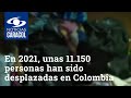 En 2021, unas 11.150 personas han sido desplazadas en Colombia