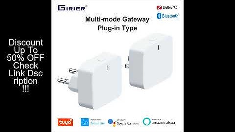 GIRIER Tuya ZigBee Gateway Hub Plug-in Type Multi-mode ZigBee Bluetooth Gateway Bridge for Smart Hom
