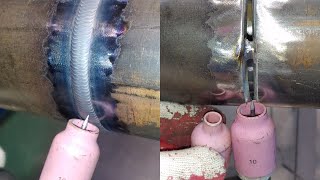 When welding the whole process only in vertical position...TIG welding pipe