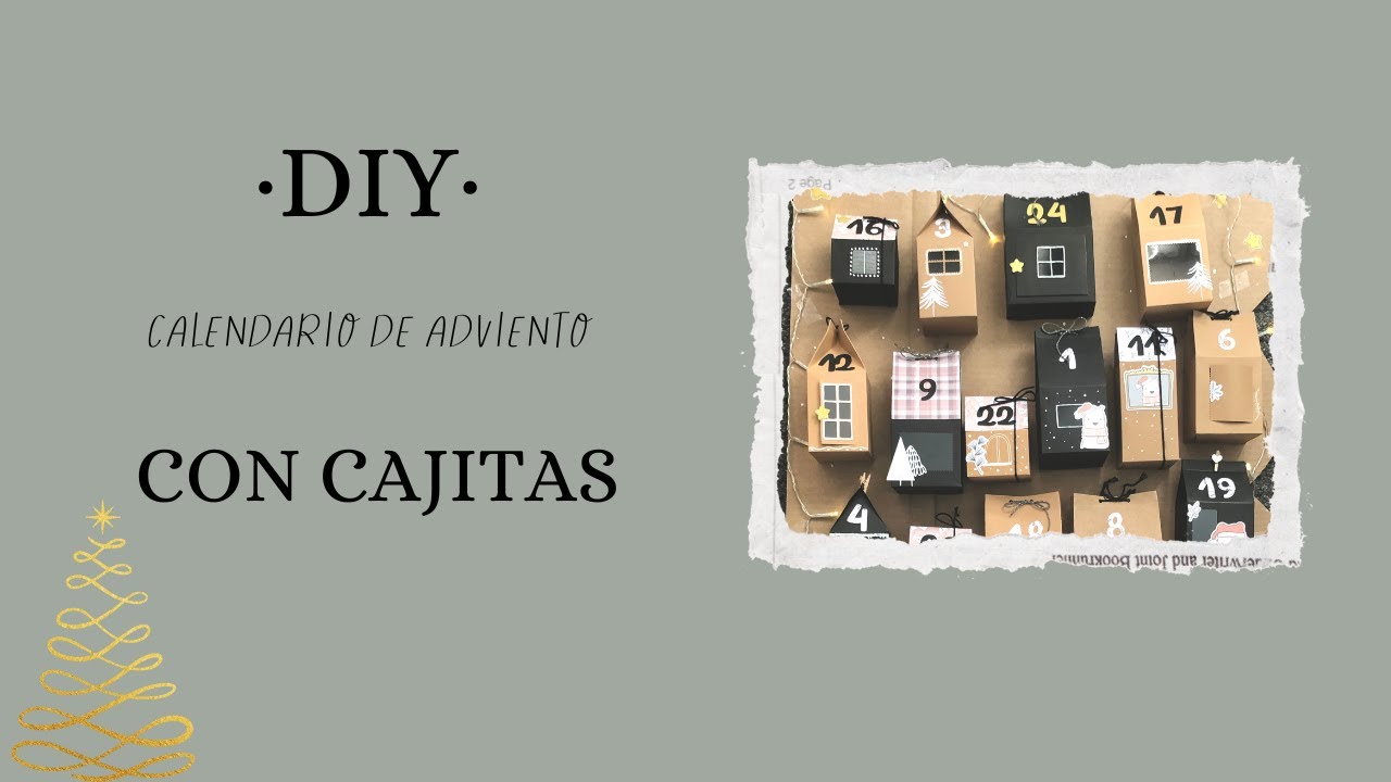 TUTORIAL Cómo hacer tu propio CALENDARIO ADVIENTO/POBLADO NAVIDEÑO con cartulinas Scrap