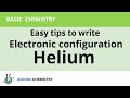 How to write ELECTRONIC CONFIGURATION of HELIUM?